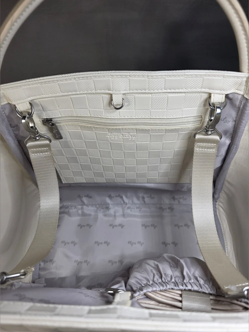 Itzy Ritzy Boss Tote Diaper Bag Limited-edition checkered pattern.